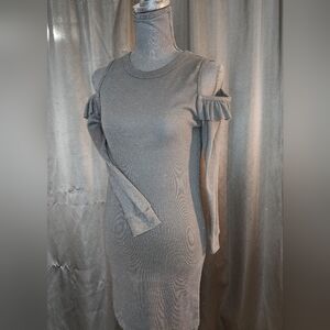 Girls Large Black Off Shoulder Dress